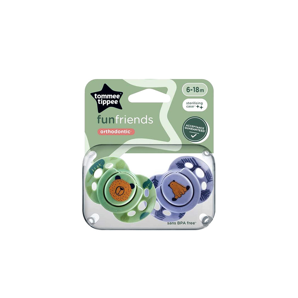 Tommee Tippee Fun Friends Orthodontic Pacifier 6-18m