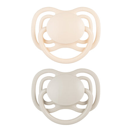 Canpol Babies DentalAir Silicone Symmetrical Soother 0-6m NUDE 2 pcs creme