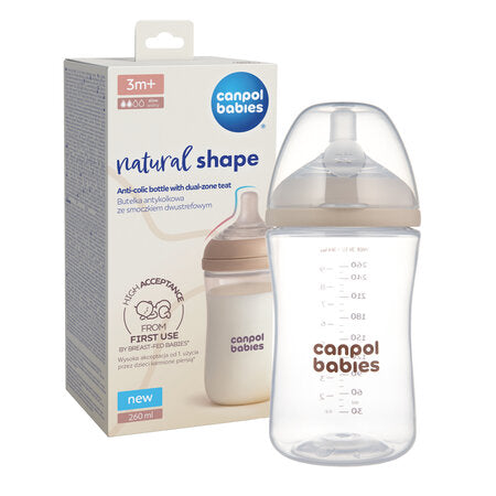 Canpol Babies Natural Shape Bottle Teat 3m+ 260 ml