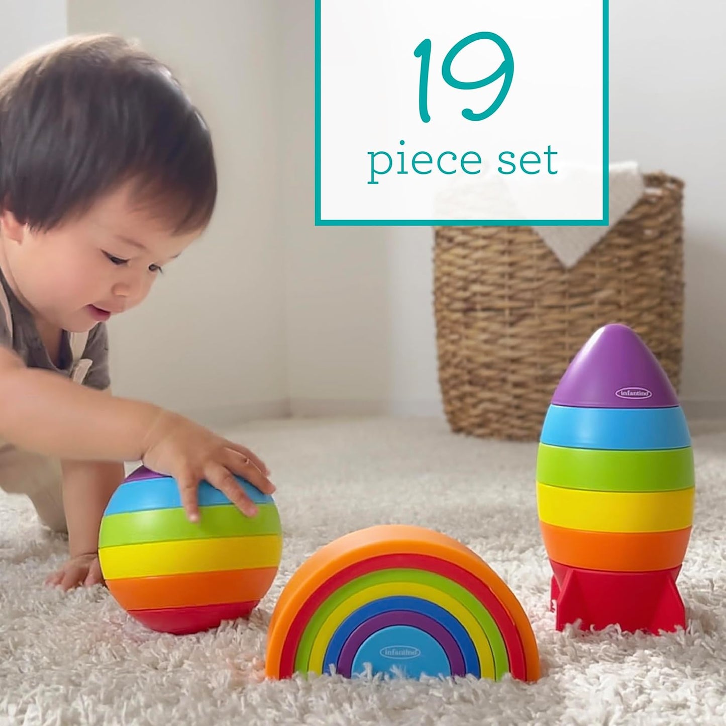 Infantino Imagination Stackers Playset 12m+