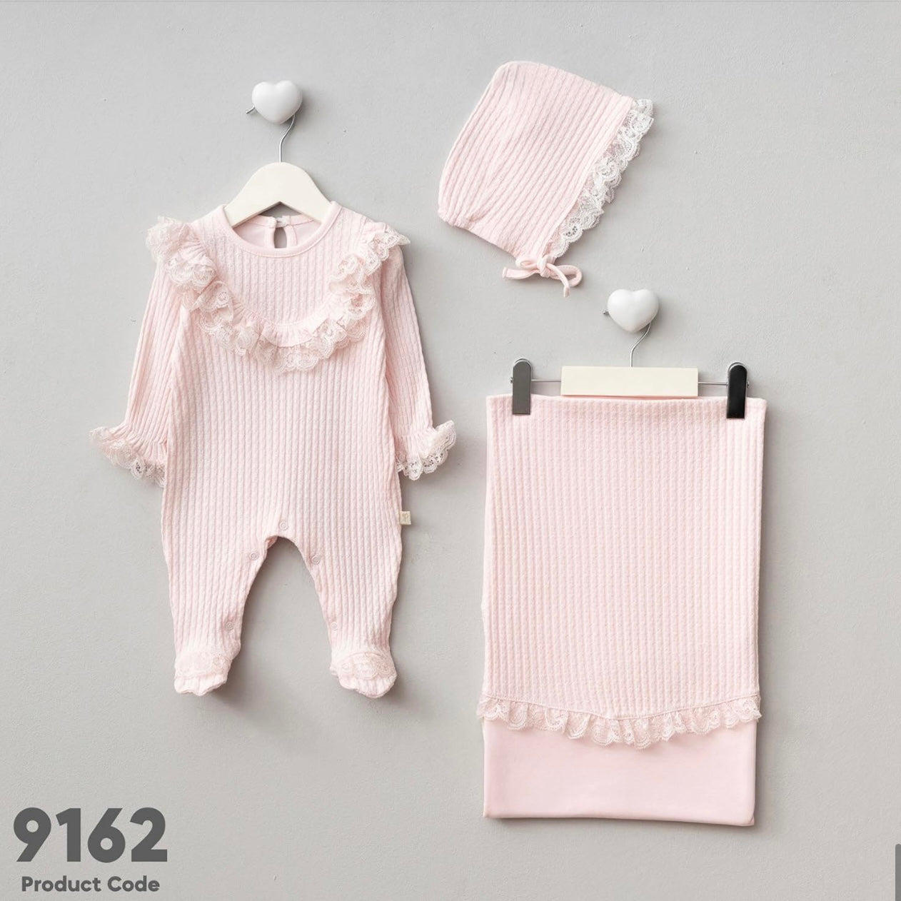 Baby Girl 100% cotton 3 pieces set.