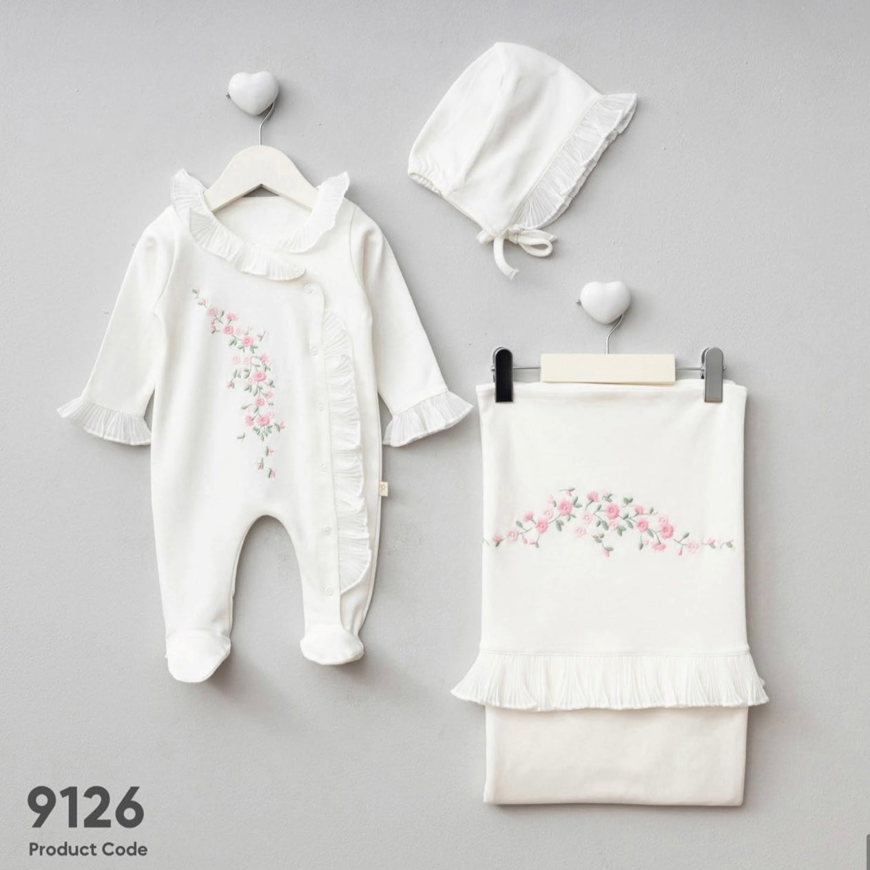 Baby Girl 100% cotton 3 pieces set