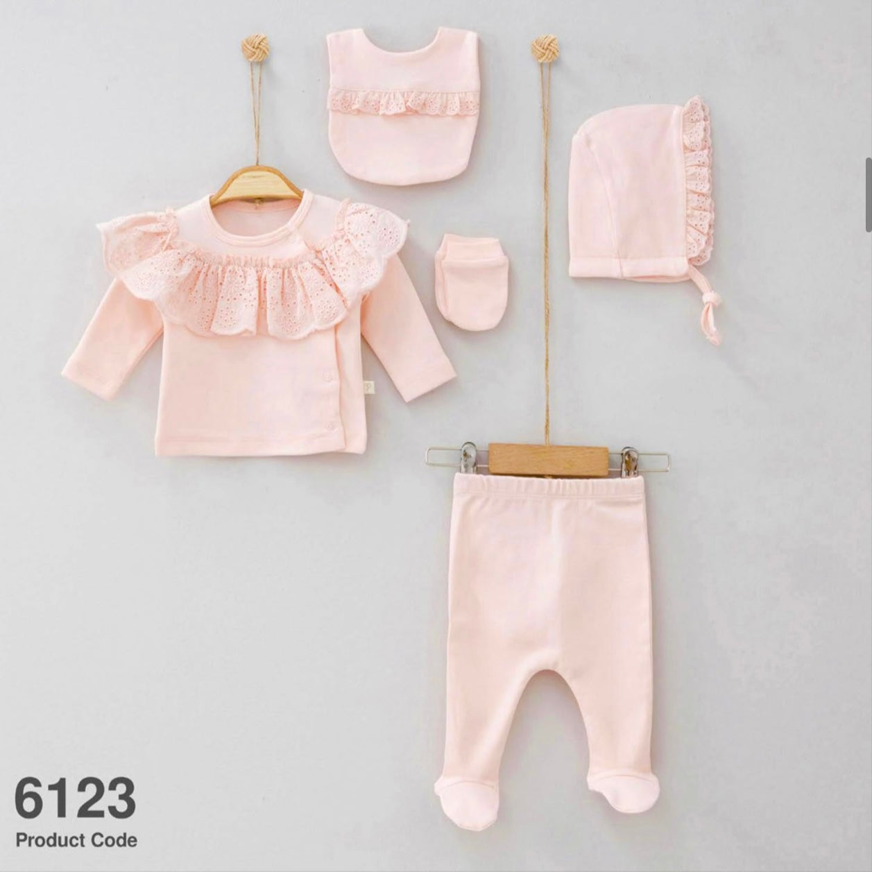 Baby Girl 5 pieces 100% Cotton Set