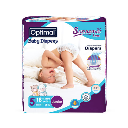 Baby Diapers 5 (11-25 Kg)-18 Pcs Junior