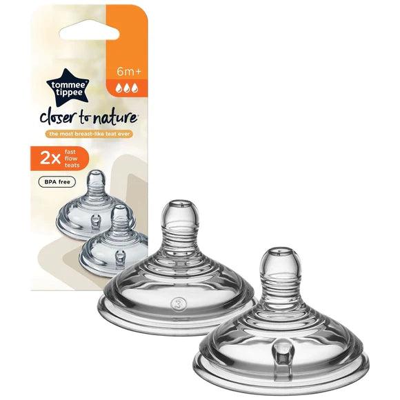 Tommee Tippee natural start 2x fast flow teats 6m+