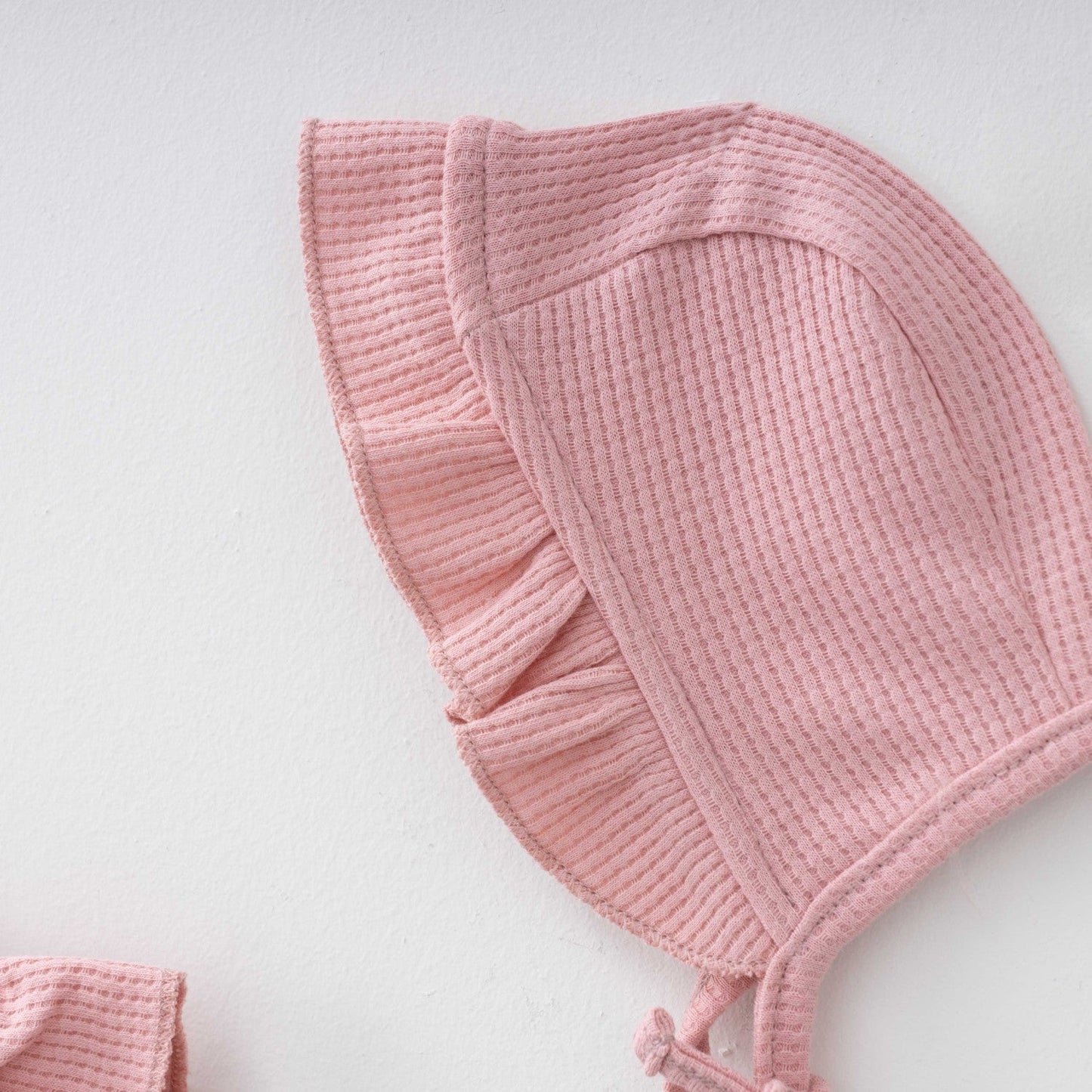 Baby girl waffle 2 pieces overall set (0-3 m)