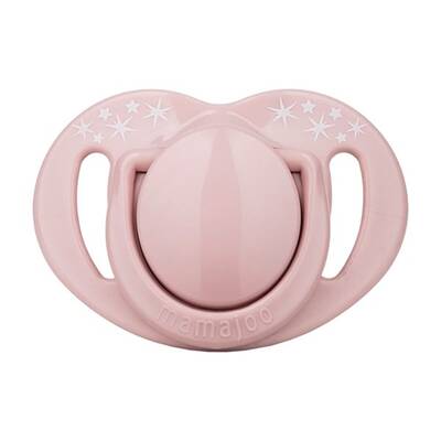 Powder Pink Patterned 2-Piece Silicone Orthodontic Pacifier 6 Months + (Boxed)