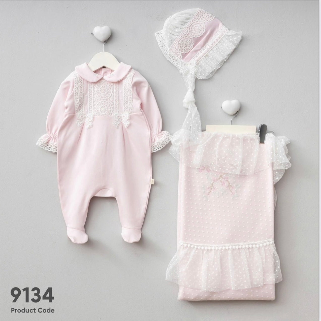 Baby Girl 100% cotton 4 pieces set.