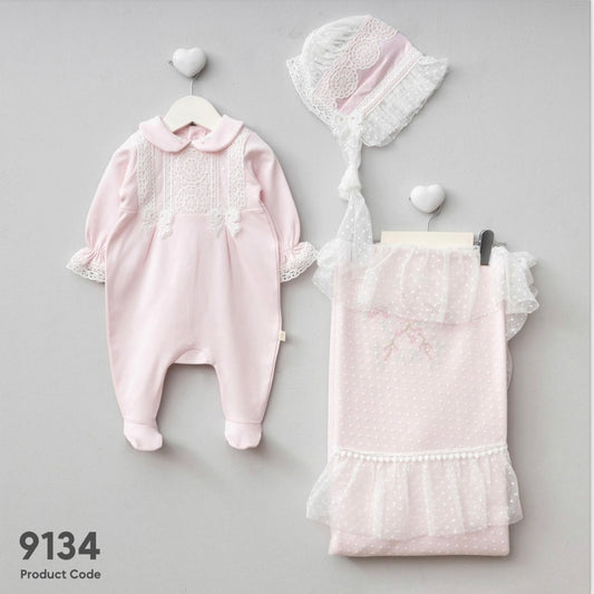 Baby Girl 100% cotton 4 pieces set.