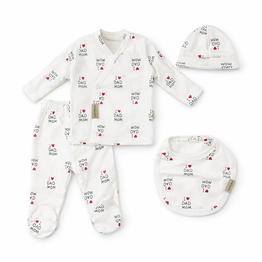 Baby 4 pieces 100% Cotton Set