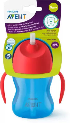 Straw Cups 200 ml 9m+ Red / Blue