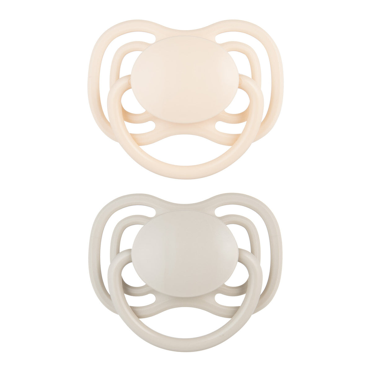Canpol Babies DentalAir Silicone Symmetrical Soother 6-18m NUDE 2 pcs creme