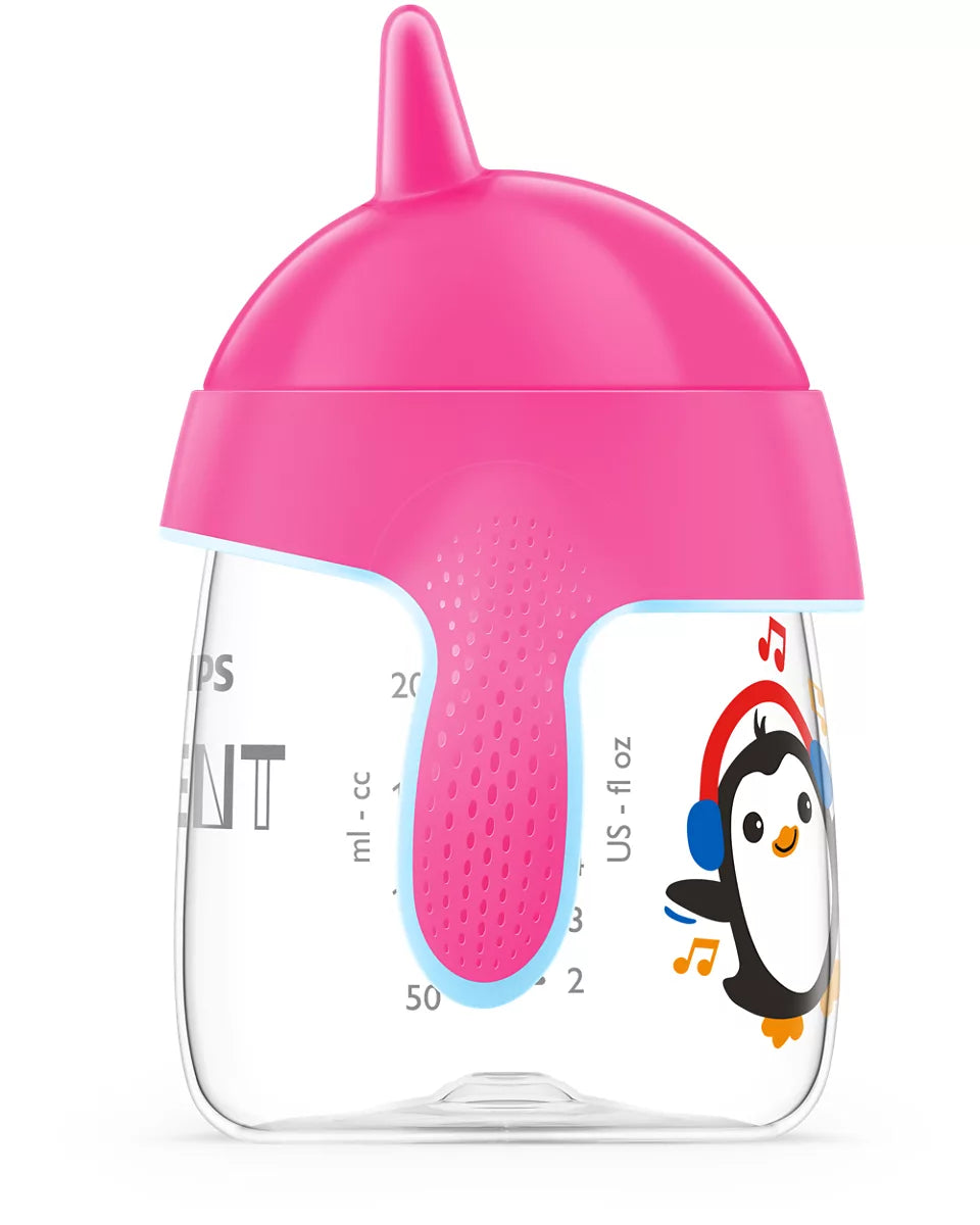 Spout Cup No Drip cup 12m + Pink
