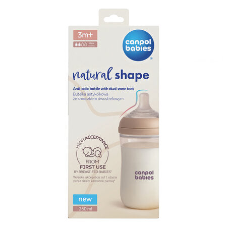 Canpol Babies Natural Shape Bottle Teat 3m+ 260 ml