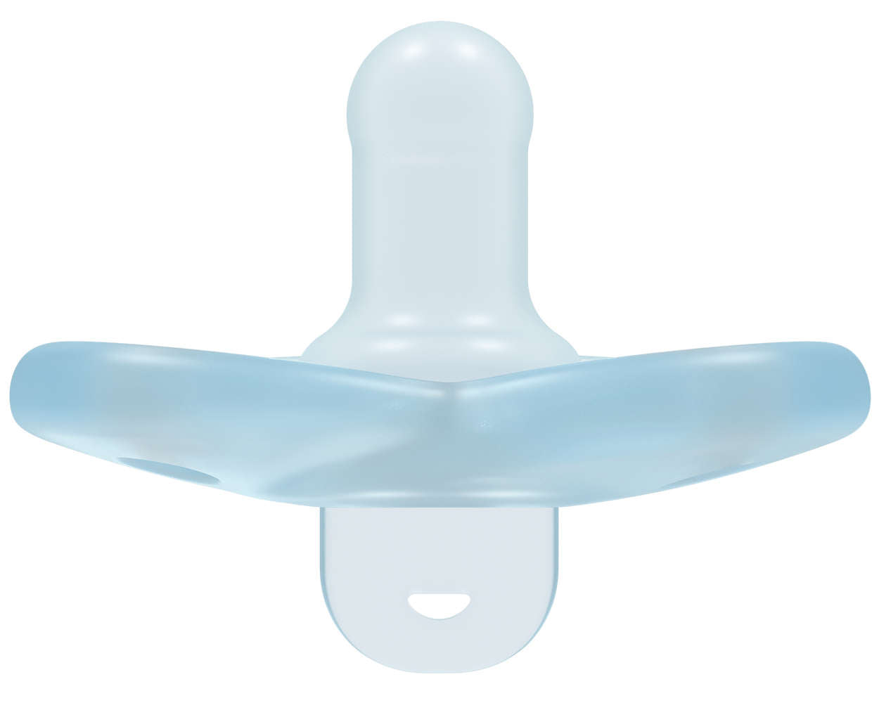 2 Curved soothie mix 0-6 m+  Blue