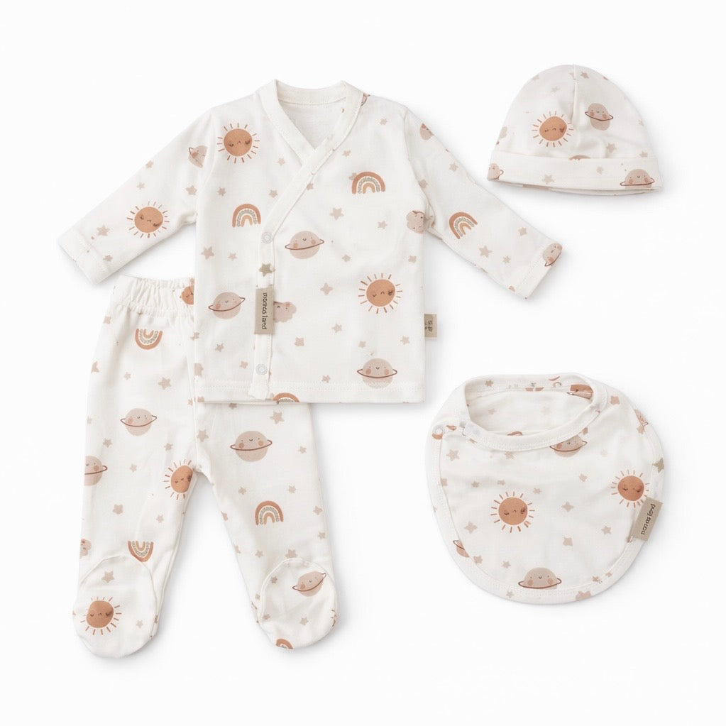 Baby 4 pieces 100% Cotton Set