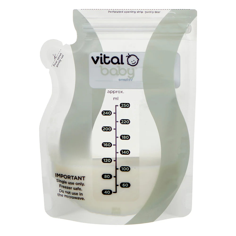 Vital baby easy pour milk storage bags