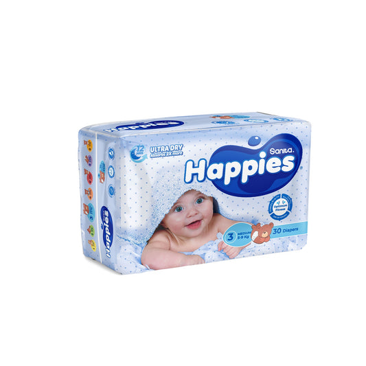 Happies  5-9kg  30 diapers