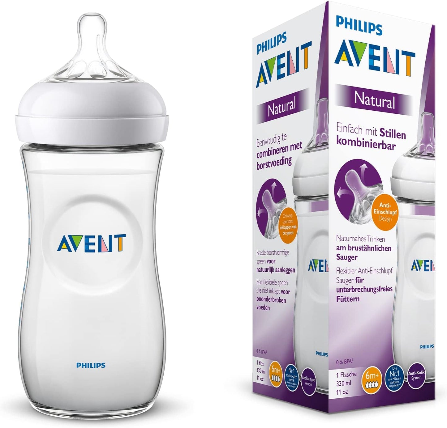 Natural Range Glass Feeding Bottle 240 ml X1