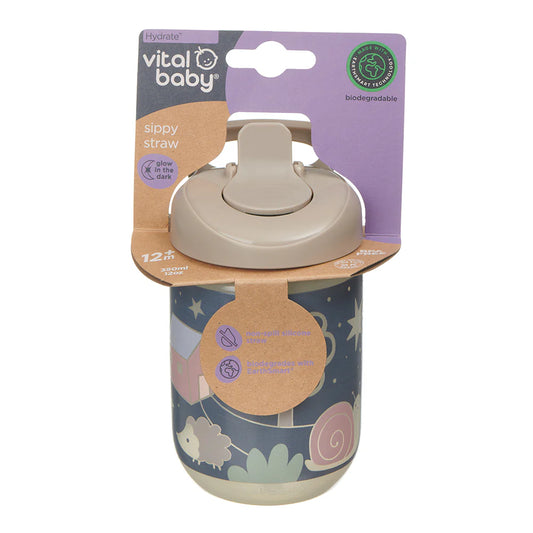 Vital baby sippy straw glow in the dark 12m+