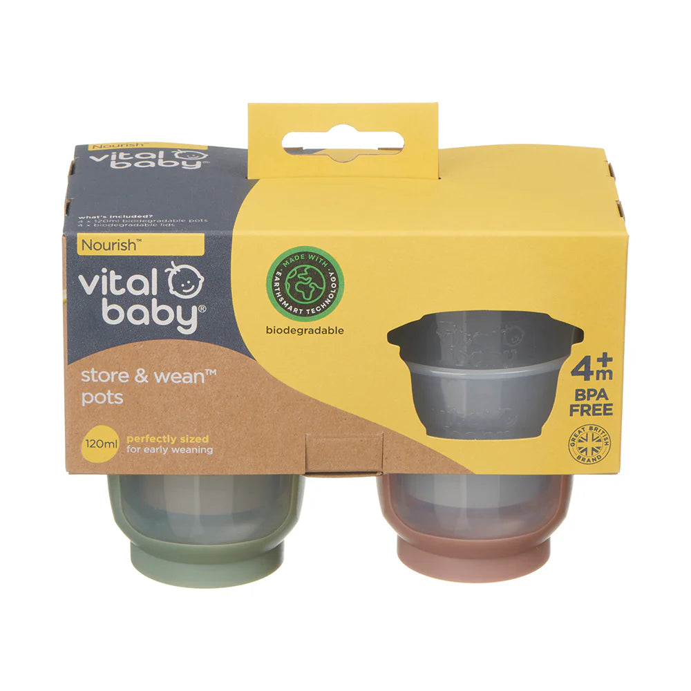 Vital baby store&wean pots 120ml 4m+