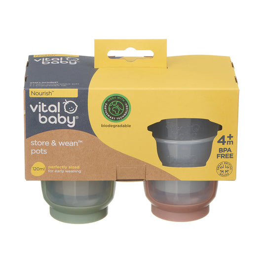 Vital baby store&wean pots 120ml 4m+