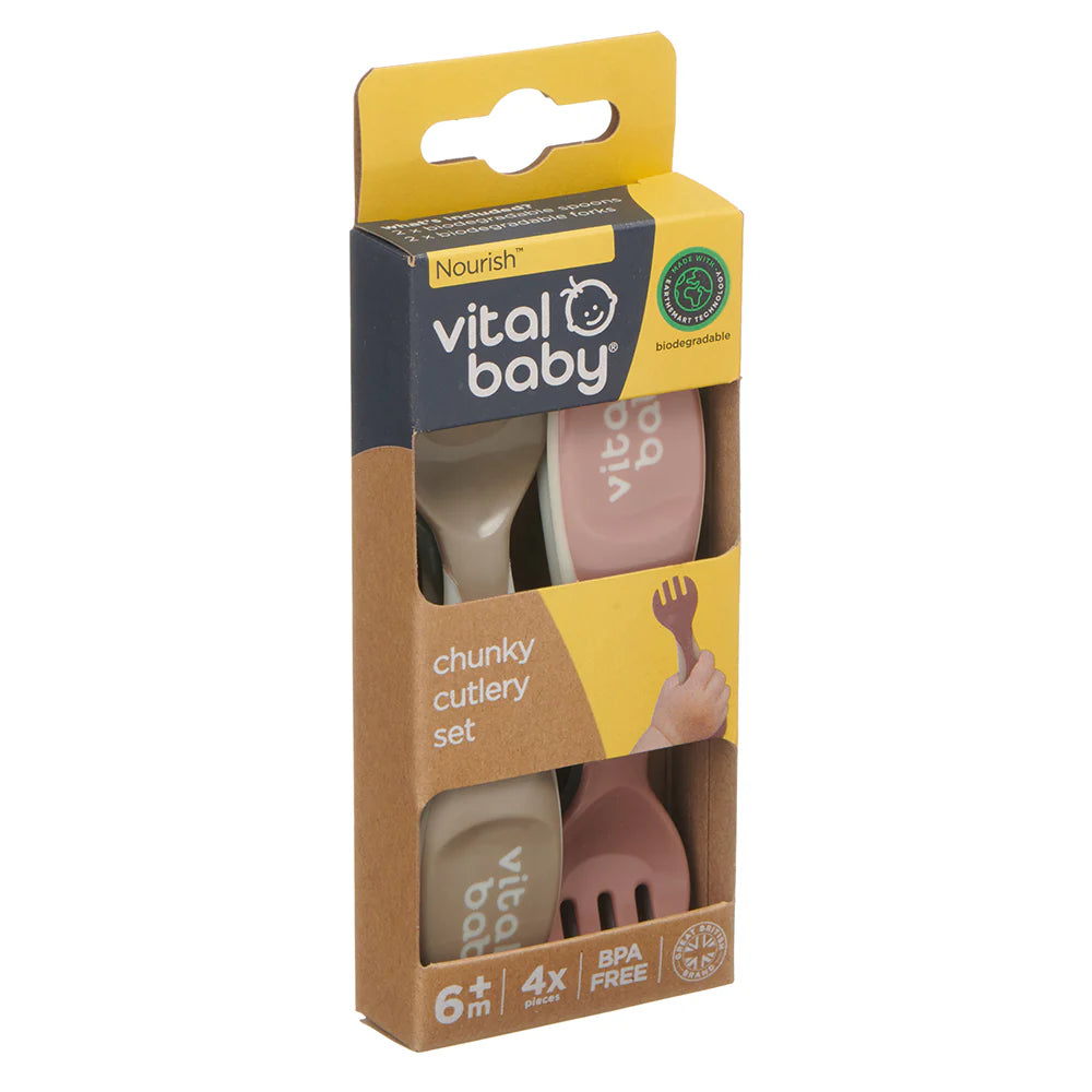 Vital baby chunky cutlery set 6m+