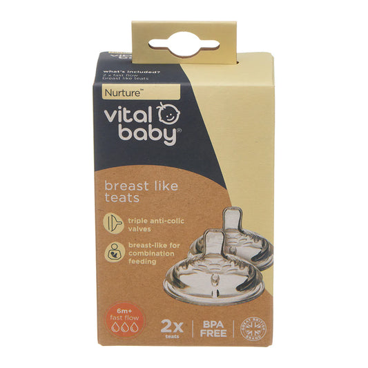 Vital baby breats like teats fast flow 6m+