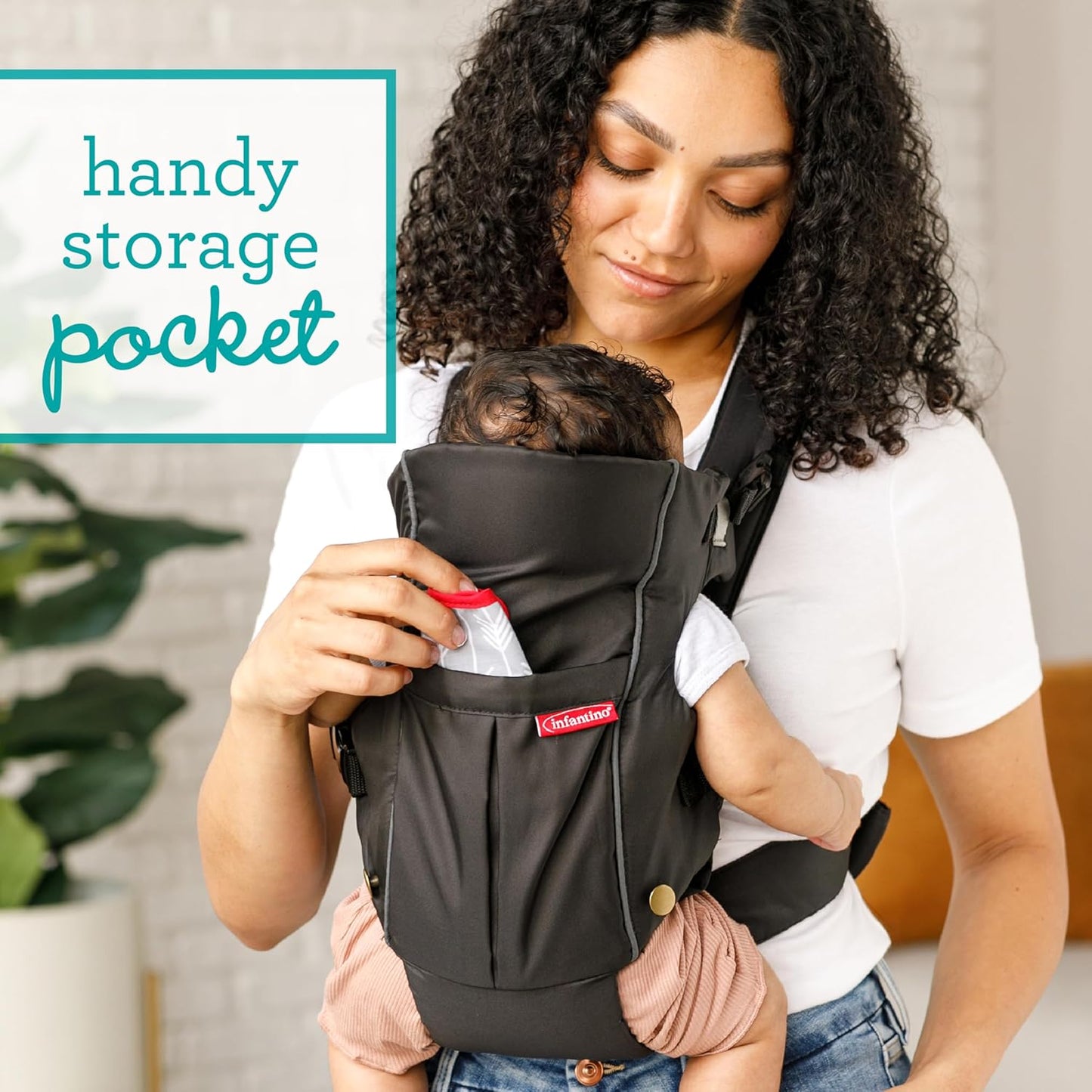 Infantino swift classic carrier with pocket
