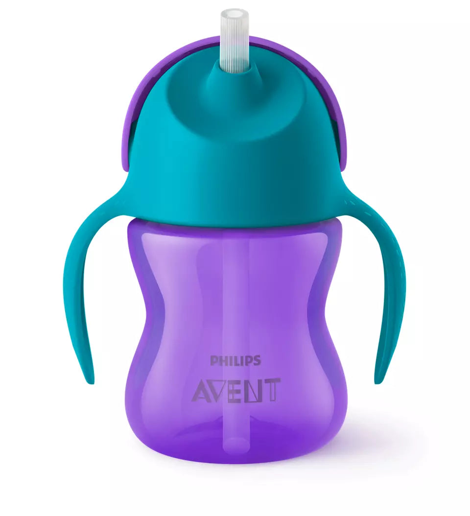 Straw Cups 200 ml 9m+ Purple / Green