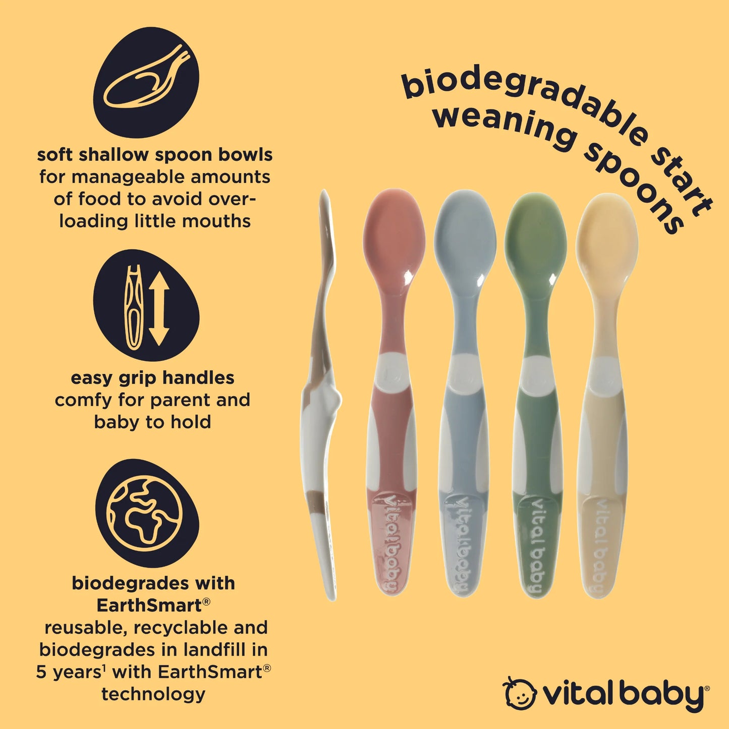 Vital baby start weaning spoons 4m+