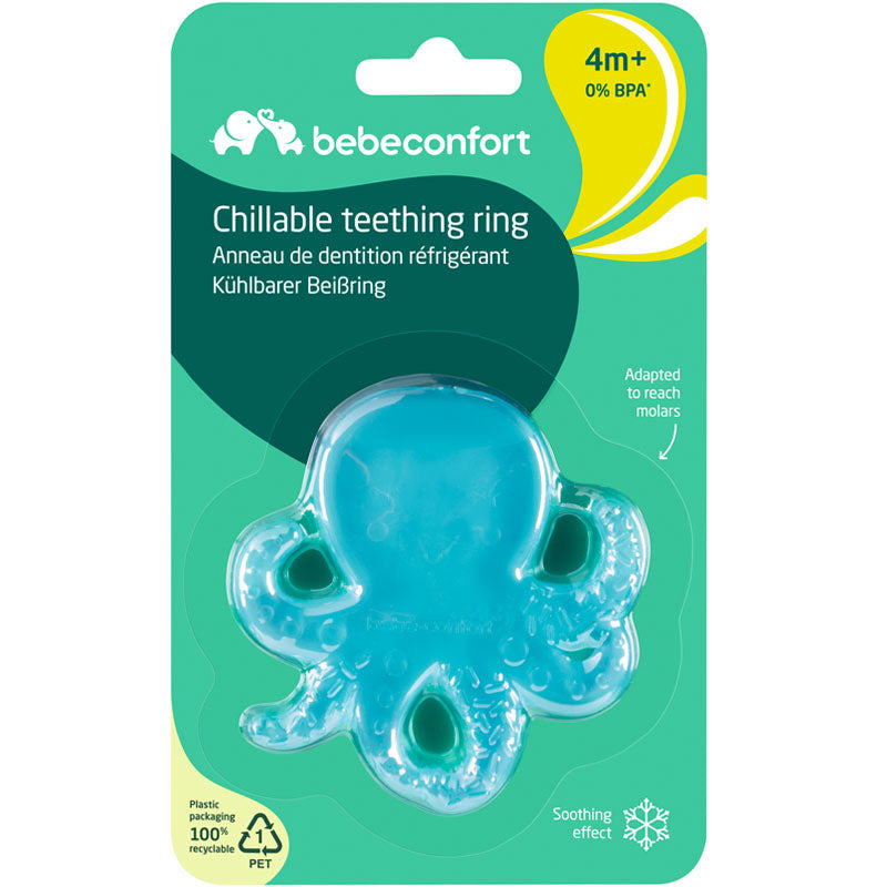 Bebe Confort Chillable Teething Ring Octopus Blue 4m+
