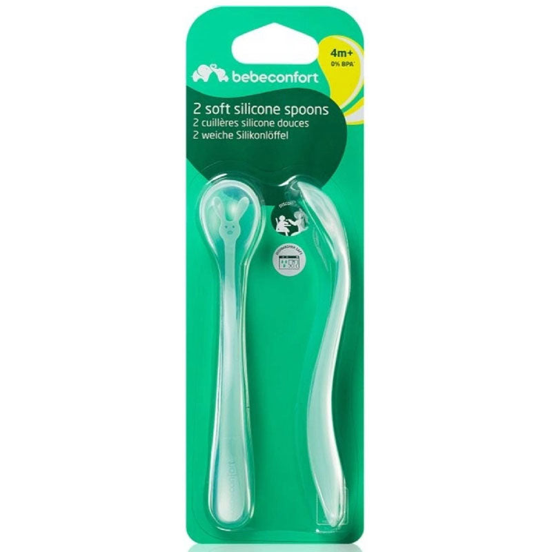 Bebe Confort 2x Soft Silicone Spoons 4m+