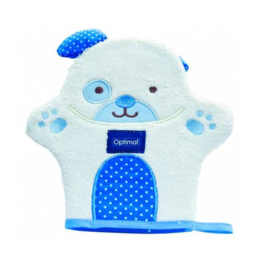 Baby Bath Glove Scrubber Blue