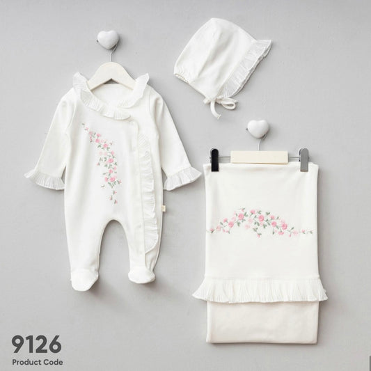 Baby Girl 100% cotton 3 pieces set