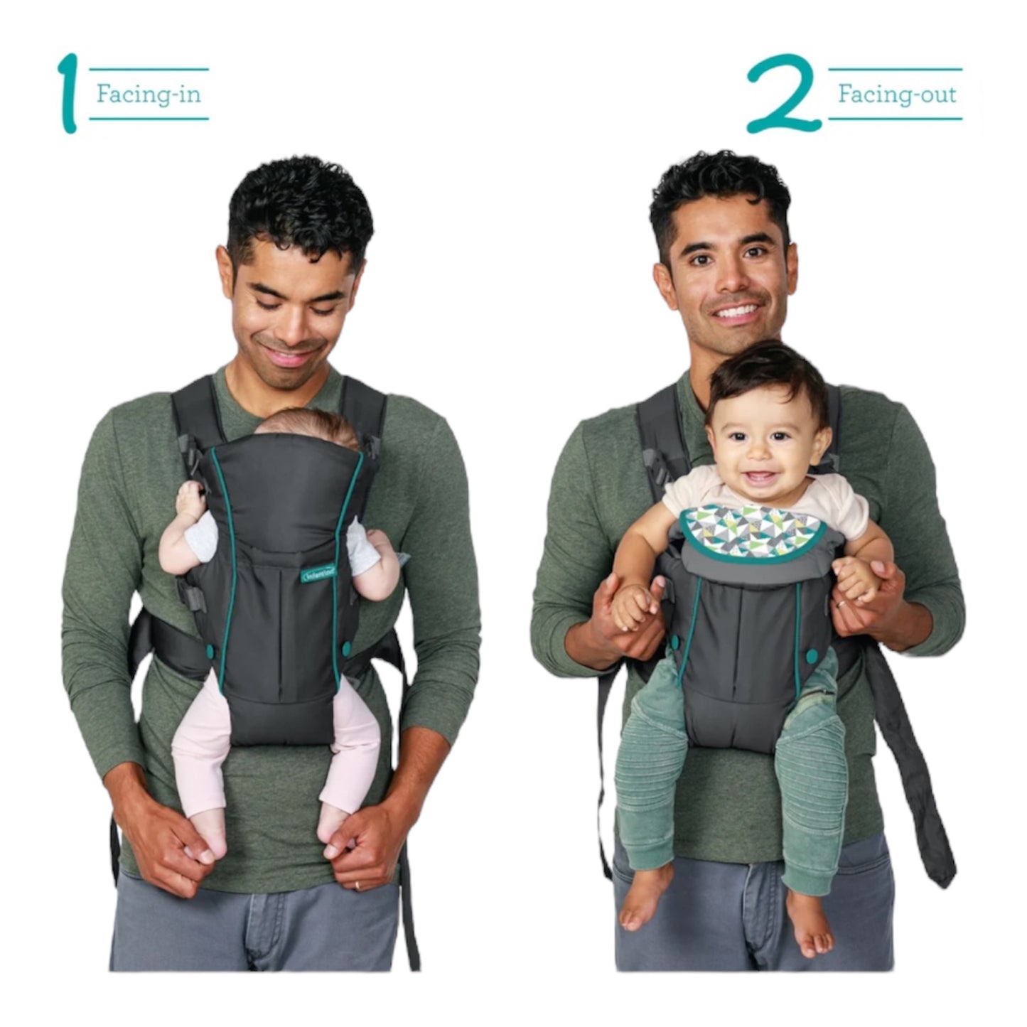 Infantino swift classic carrier with pocket