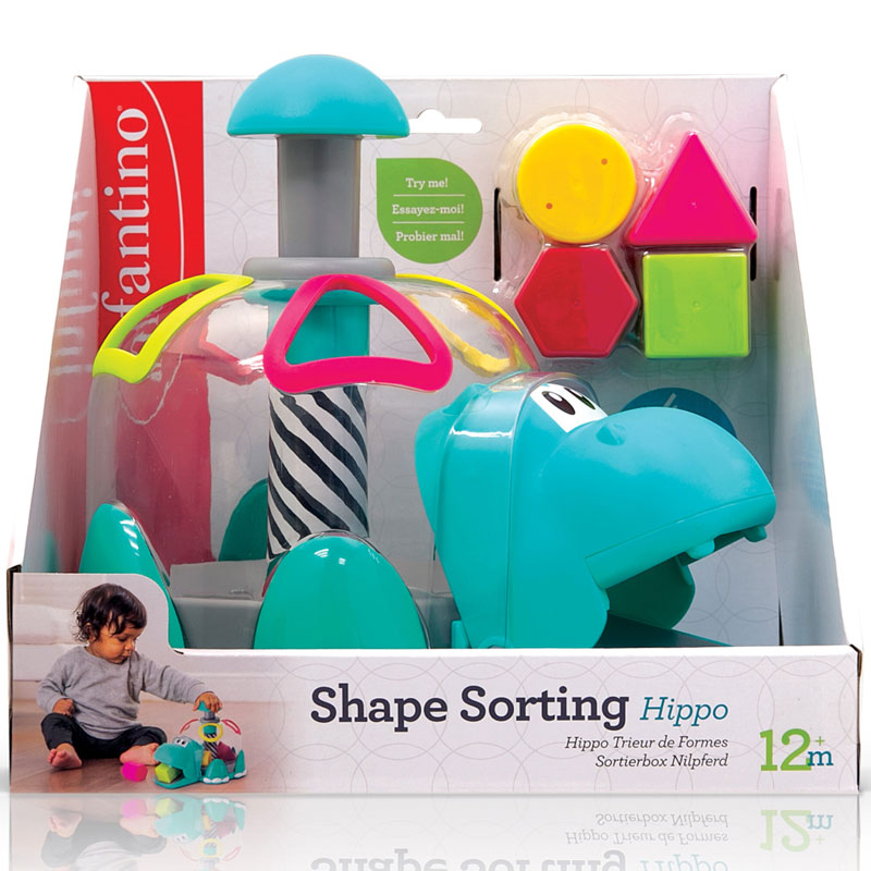 Infantino Shape Sorting Hippo 12m+
