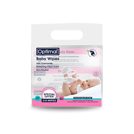 Optimal Sensitive Baby Wipes Pack of 3