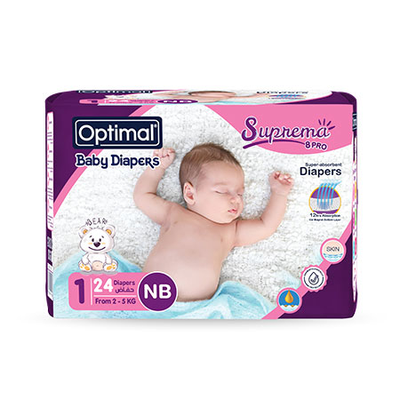 Baby Diapers 1 (2-5Kg)-24 Pcs Newborn