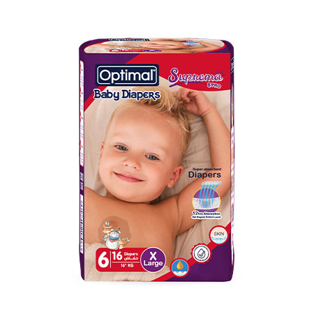 Baby Diapers 6 (16+Kg)-16Pcs X-Large