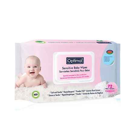 Optimal sensitive baby wipes With Plastic Lid