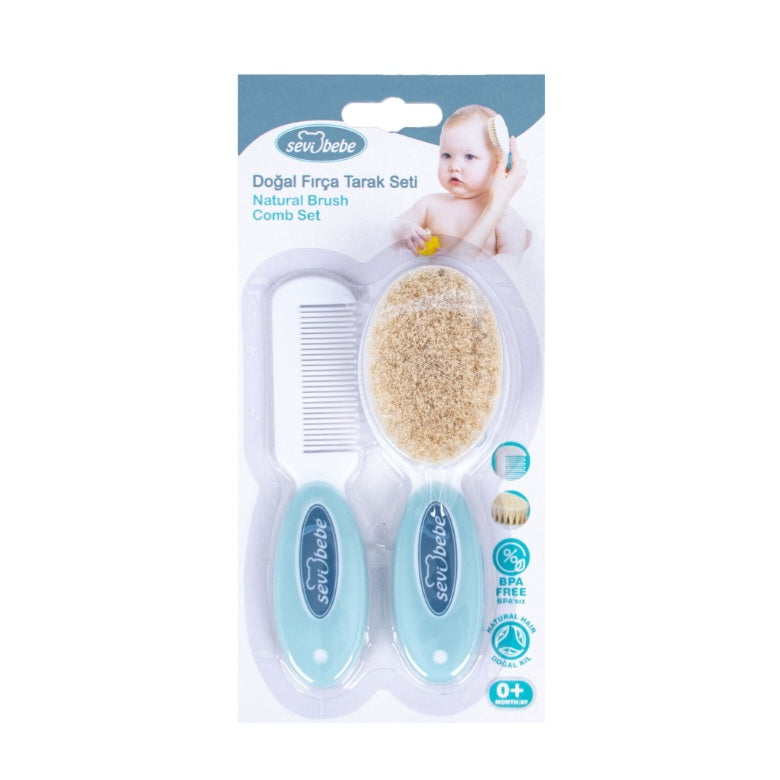 Natural Brush and Comb Set