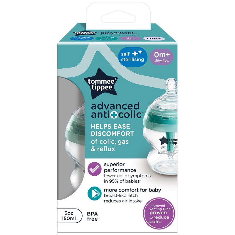 Tommee Tippee advanced anti colic helps ease discomfort of colic, gas and reflux 0m+