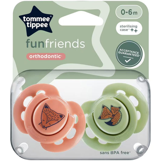 Tommee Tippee fun friends orthodontic 0-6m