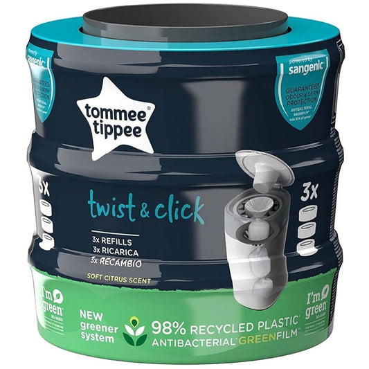 Tommee Tippee twist and click 3x refill pack of trash bin bags