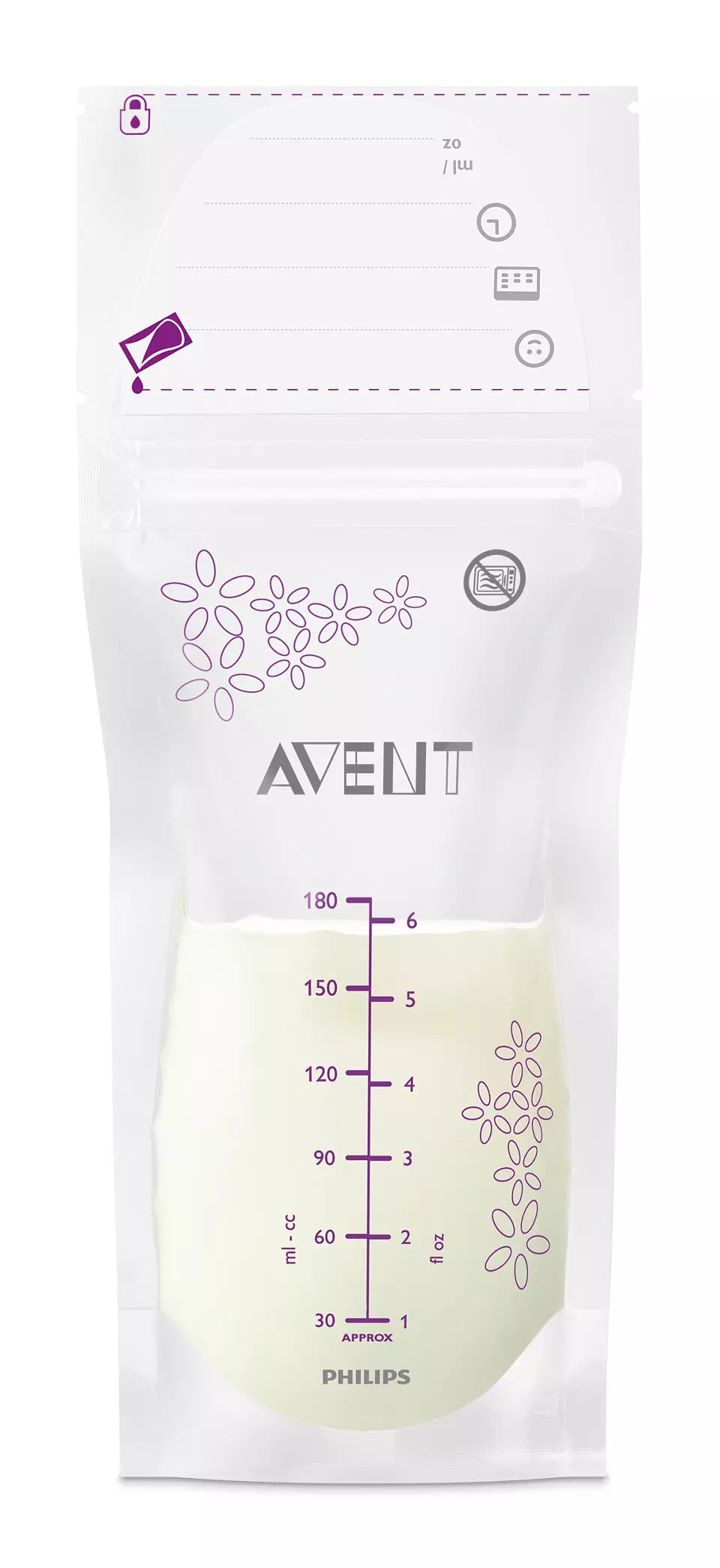 25 Breast milk storage bags 180 ml