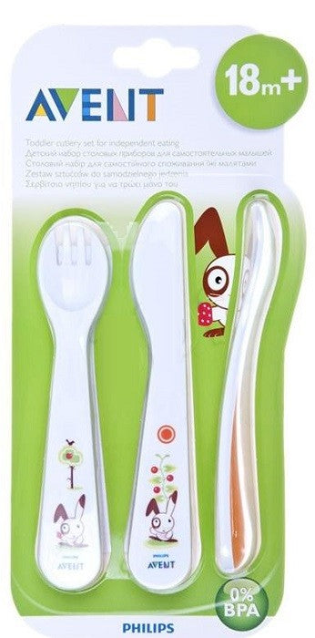 Toddler fork, spoon and knife 18m+
