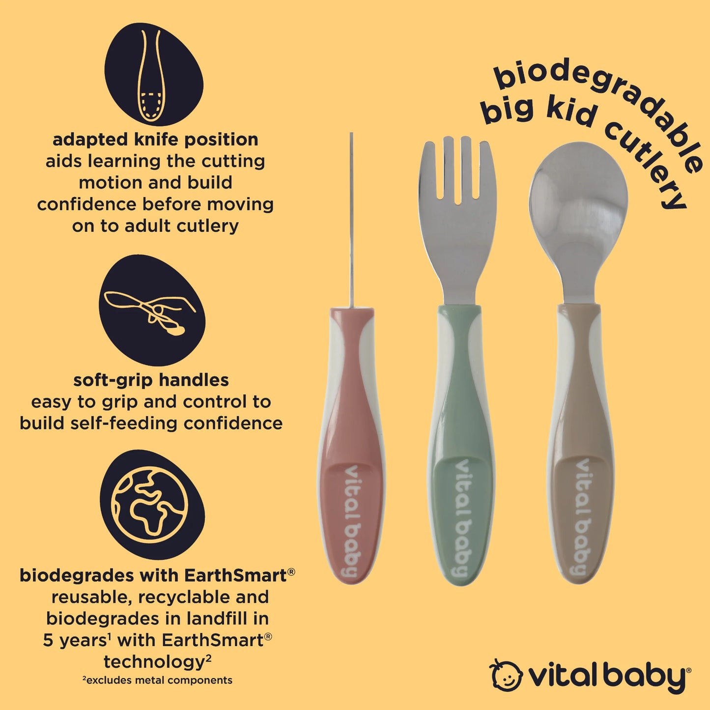 Vital baby big kid cutlery 12m+