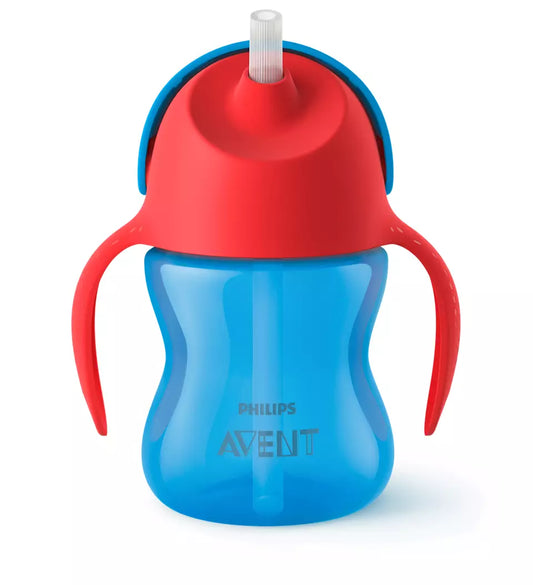 Straw Cups 200 ml 9m+ Red / Blue