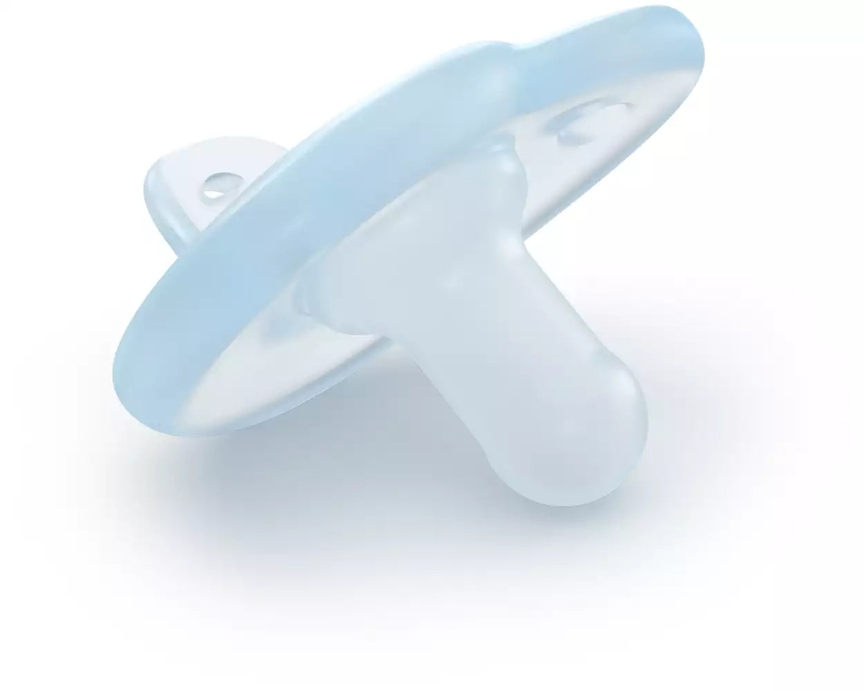2 Curved soothie mix 0-6 m+  Blue